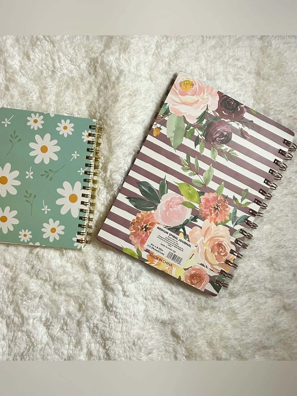 2pk floral spiral notebooks